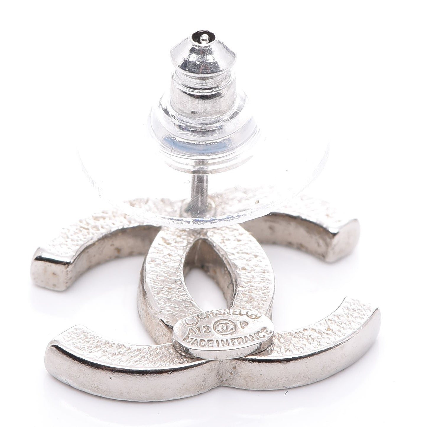 Crystal CC Earrings Silver
