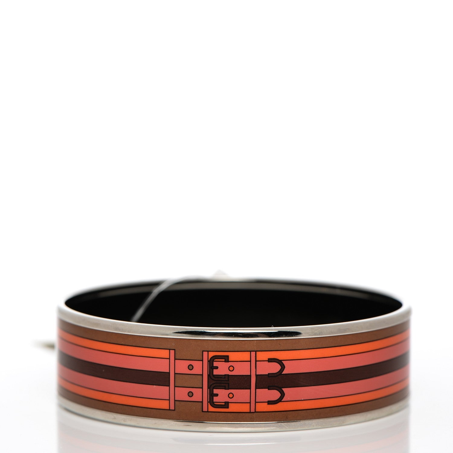 Hermes Enamel Printed Wide Nouveau Rocabar Bracelet 65 Monorouge 1 of 6