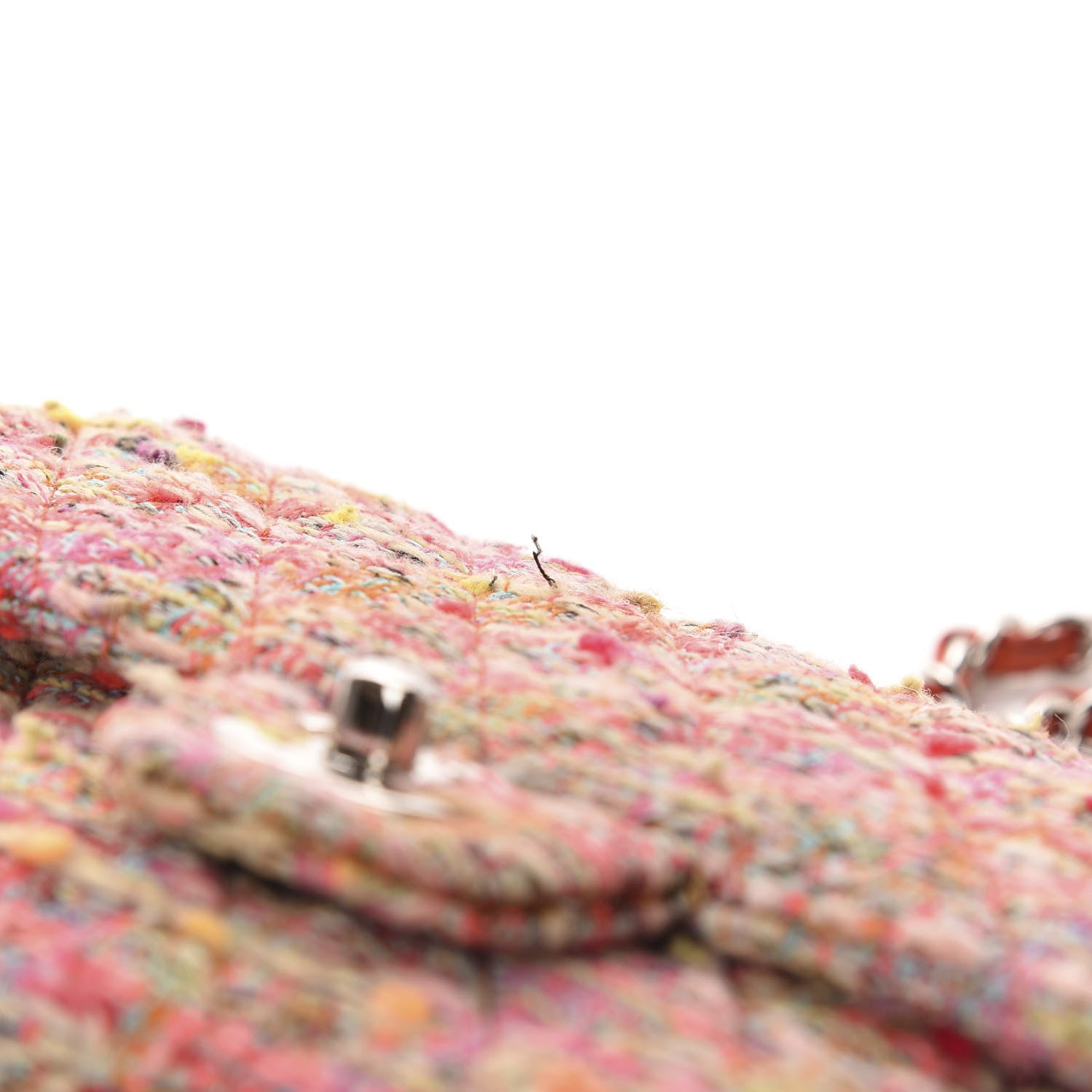 Chanel Tweed Quilted Medium Double Flap Pink 12 of 12