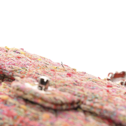 Chanel Tweed Quilted Medium Double Flap Pink 12 of 12