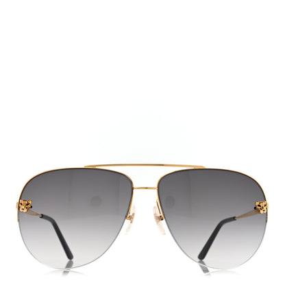 Cartier Panthere De Cartier Aviator Sunglasses Gold 2 of 9