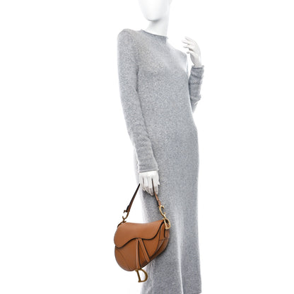 Christian Dior Grained Calfskin Saddle Bag Camello 2 of 10