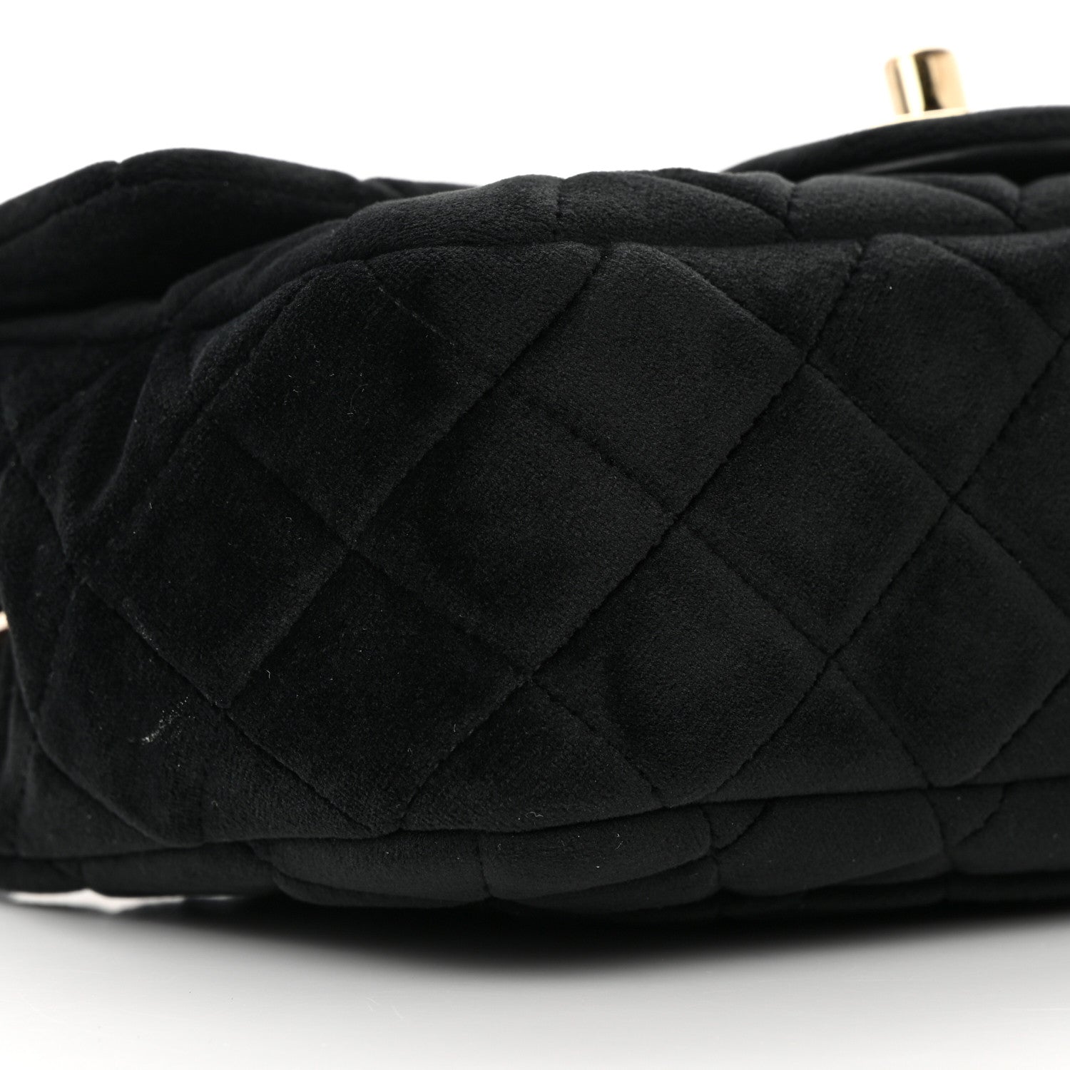 Chanel Velvet Quilted Mini Rectangular Pearl Crush Flap Black 9 of 13