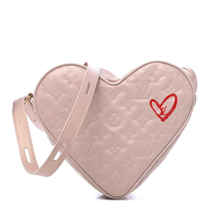 Louis Vuitton Lambskin Embossed Monogram Fall In Love Sac Coeur Light Pink 1 of 5