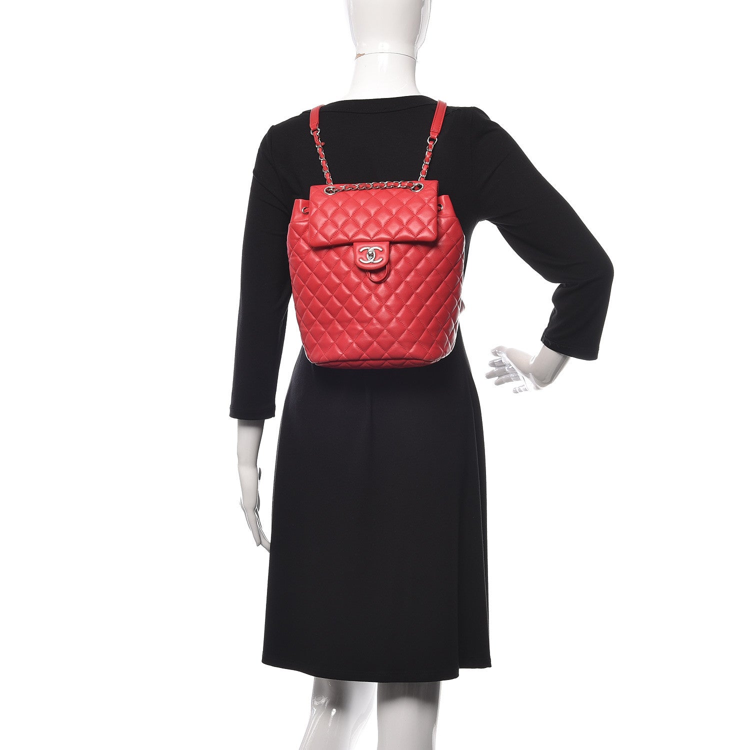 Chanel Lambskin Quilted Small Urban Spirit Backpack Red 2 of 17
