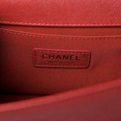 Chanel Caviar Quilted Medium Boy Flap Red 5 of 10