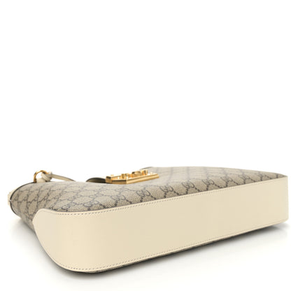 Gucci GG Supreme Monogram Moon Calfskin Medium Padlock Shoulder Bag Beige Ebony Mystic White 4 of 10