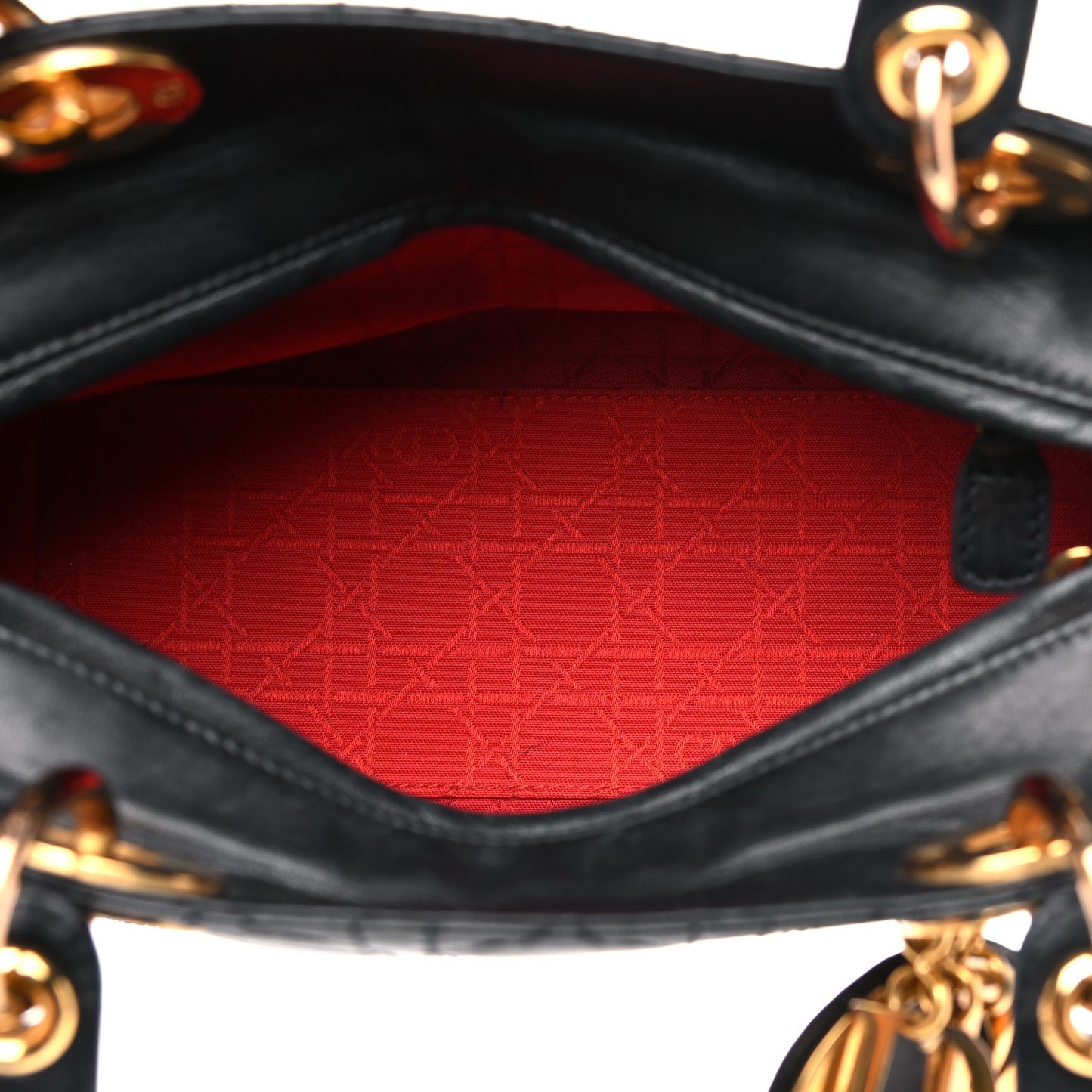 Lambskin Cannage Medium Lady Dior Black