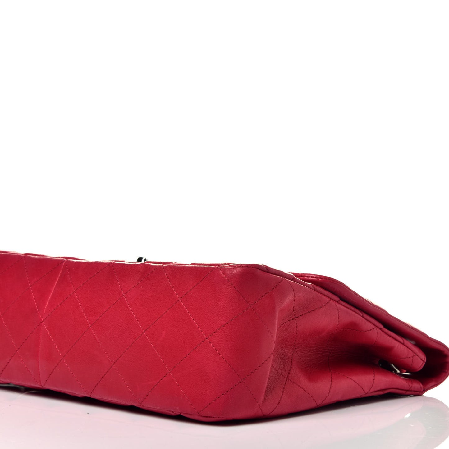 Lambskin Quilted Jumbo Single Flap Red