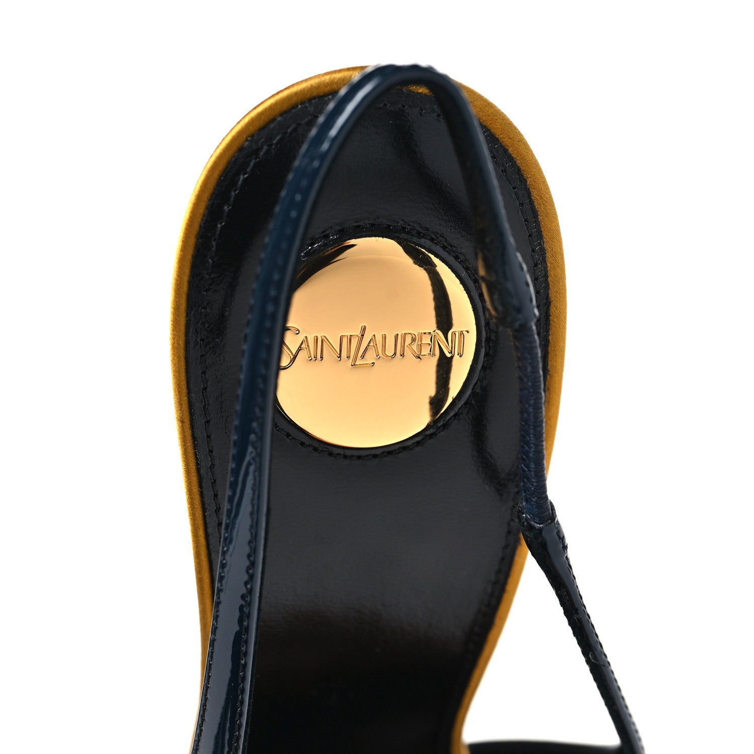Saint Laurent Vernice Seta Slingback Pumps 38 Overnight 38 Blue 7 of 9