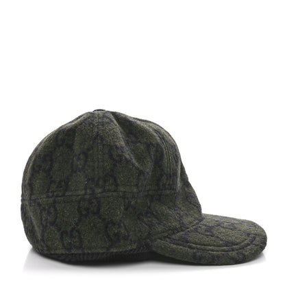 Gucci Covered Wool GG Monogram Tassel Cap L Green Blue 5 of 10