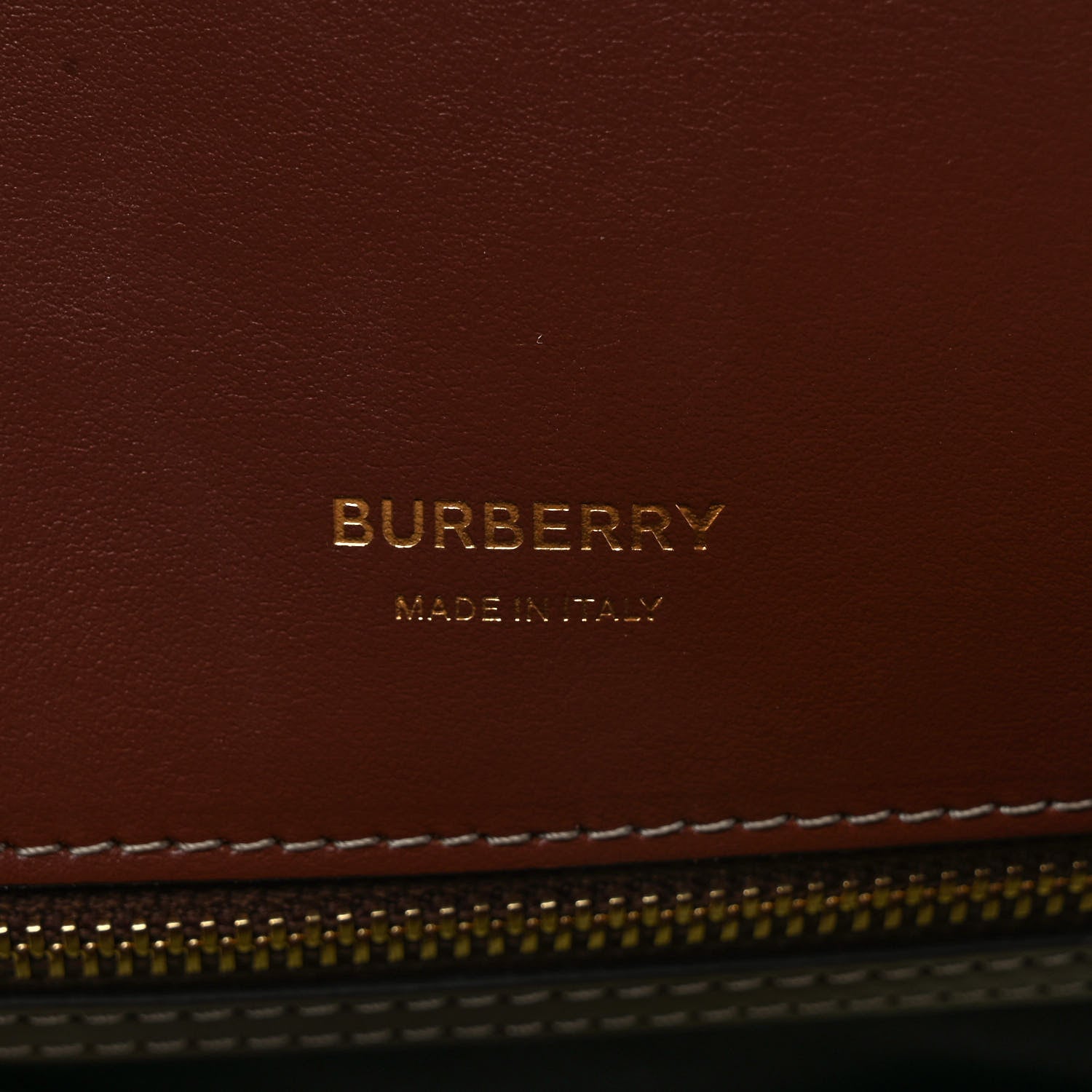 Burberry Calfskin Vintage Check Two Handle Title Bag Archive Beige 6 of 10