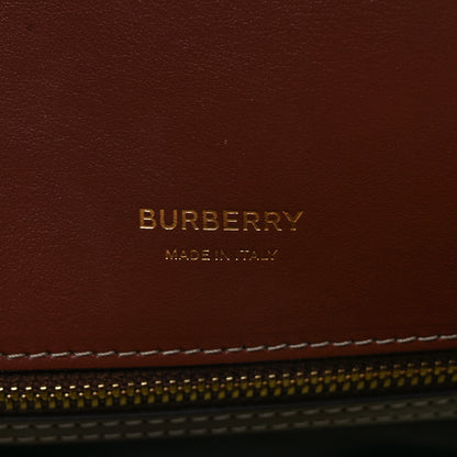 Burberry Calfskin Vintage Check Two Handle Title Bag Archive Beige 6 of 10