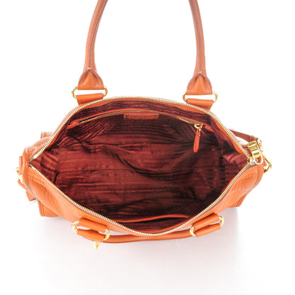 Prada Vitello Daino Shopping Satchel Rame 5 of 7