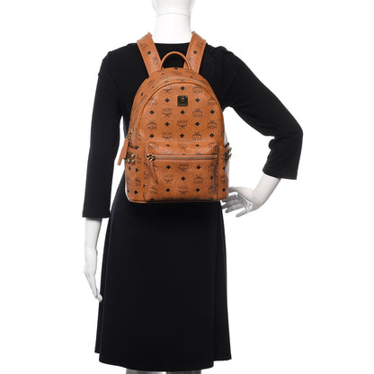 MCM Visetos Small Side Stud Stark Backpack Cognac 2 of 11