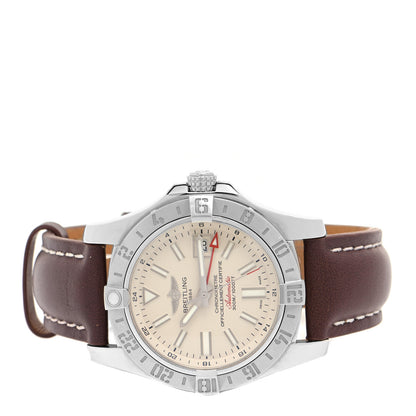 Breitling Stainless Steel Calfskin 43mm Avenger II Automatic Watch Ivory A32390 2 of 4