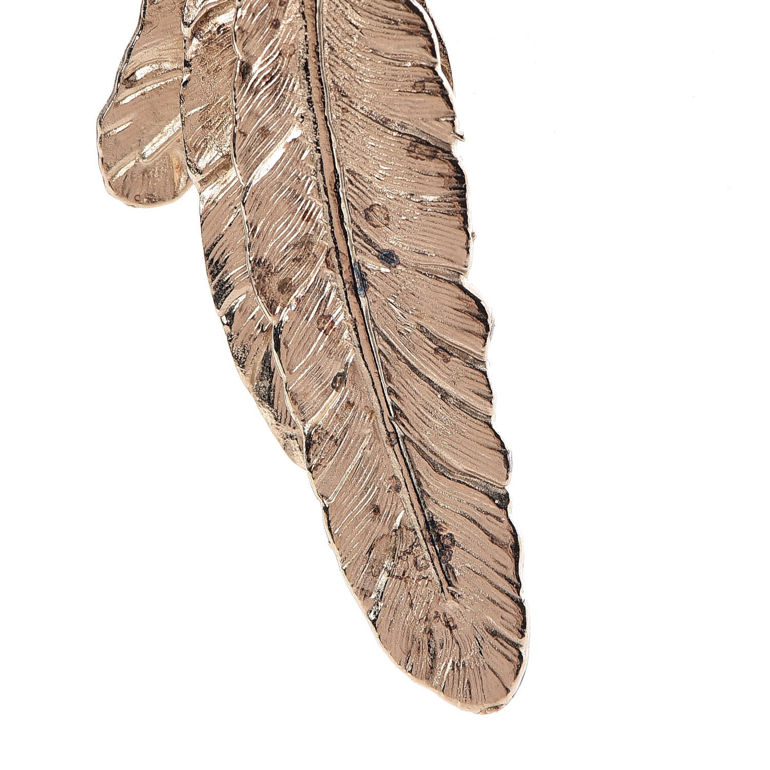 Chanel Feather CC Drop Earrings Gold 6 of 8