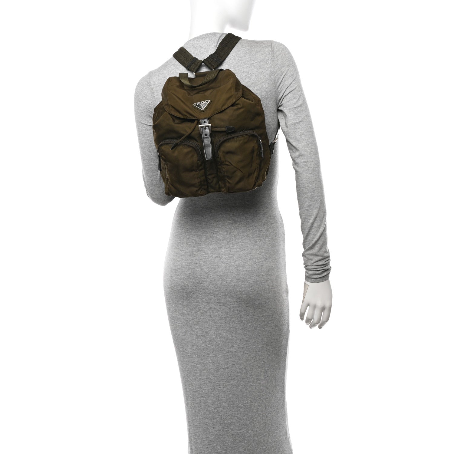 Prada Nylon Vela Small Backpack Militare 2 of 10