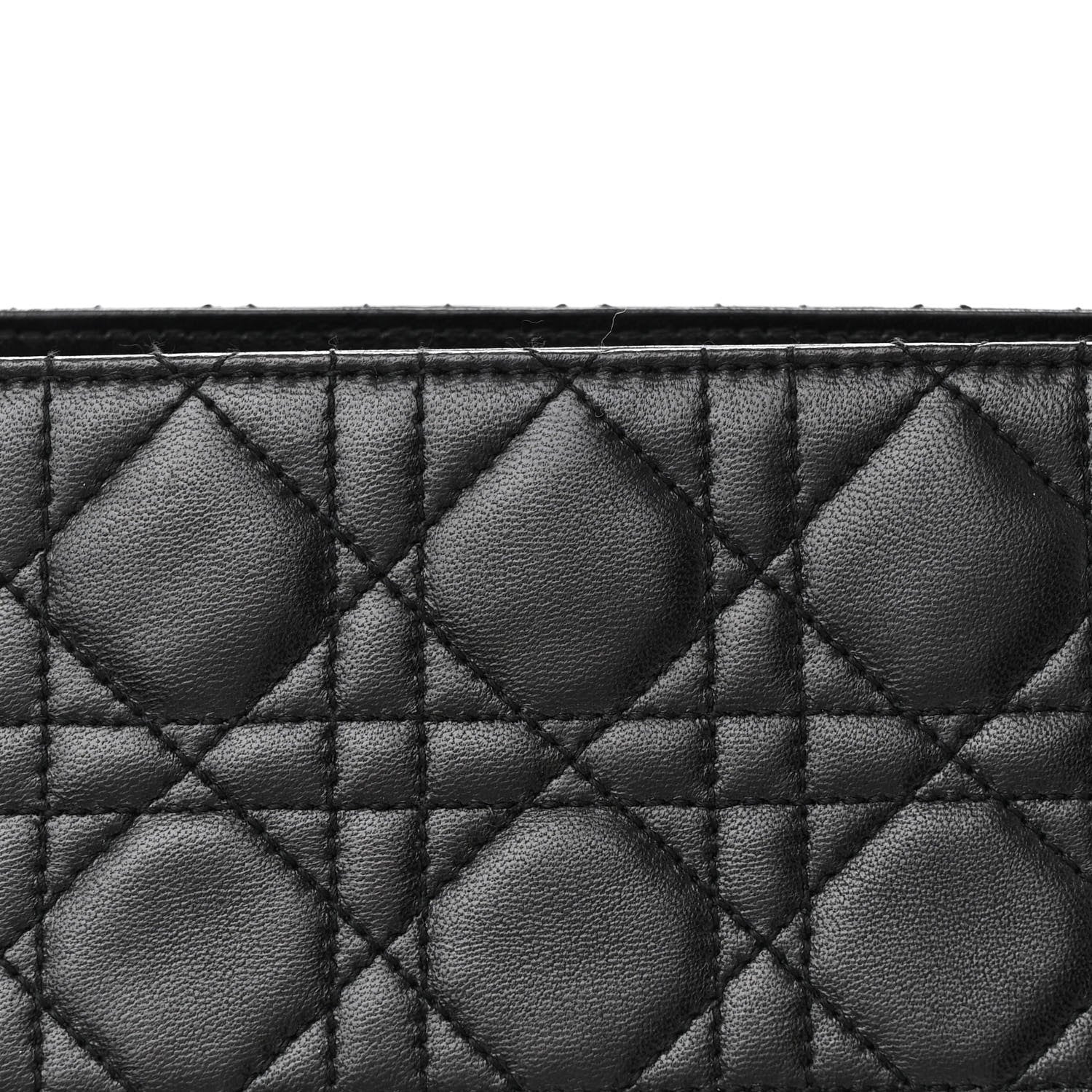 Christian Dior Lambskin Cannage Soft Lady Dior East West Black 9 of 12