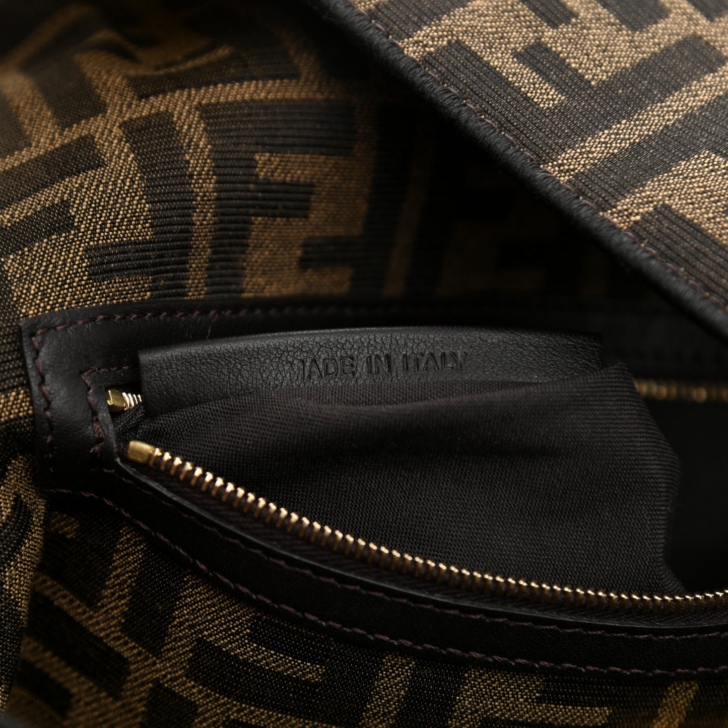 Fabric Jacquard FF 1974 Medium Baguette Tobacco Moro Black