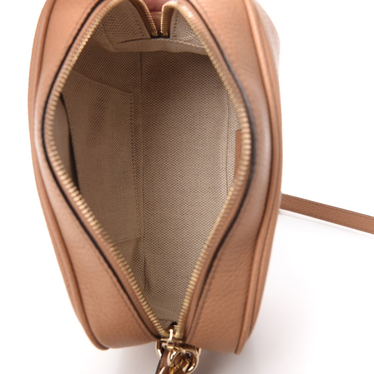 Gucci Pebbled Calfskin Small Soho Disco Bag Camelia 5 of 10
