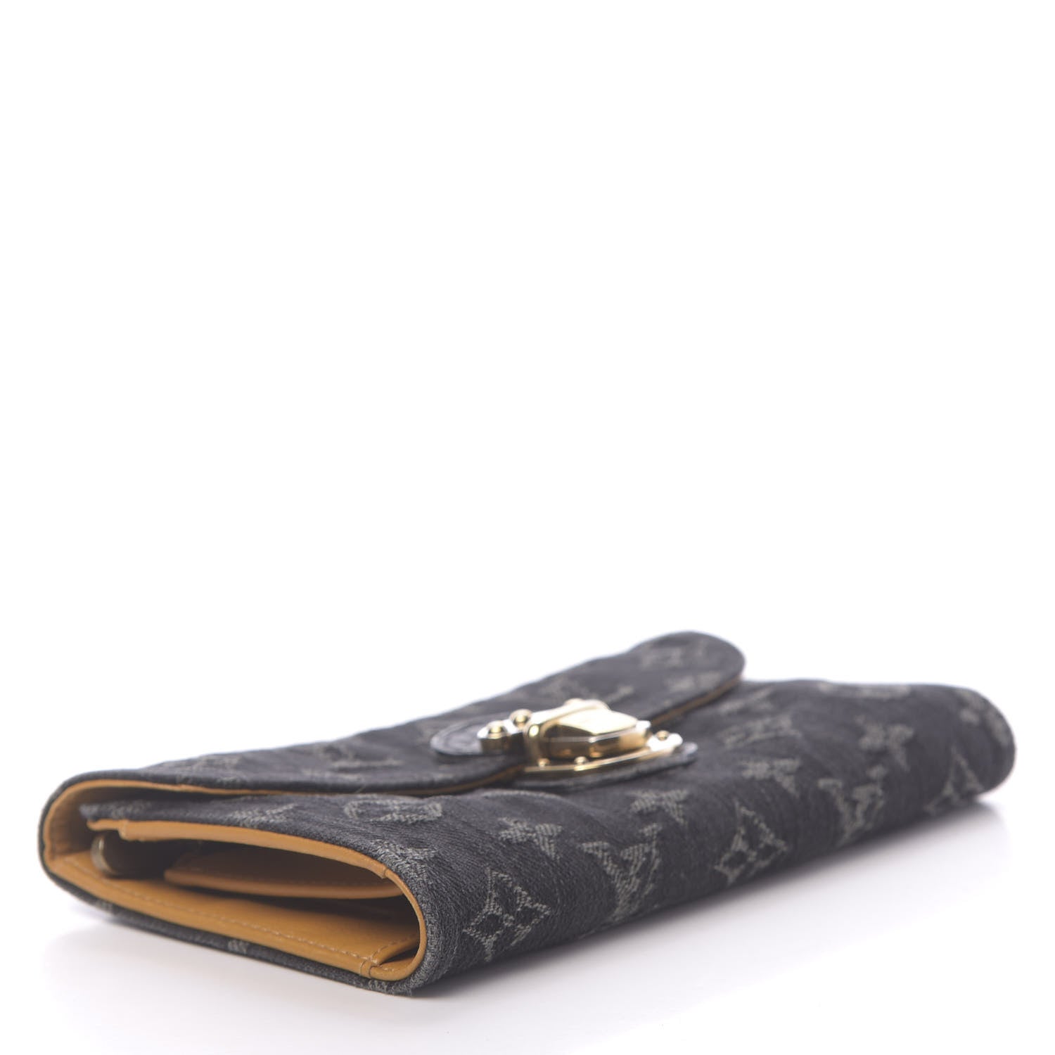 Louis Vuitton Denim Amelia Wallet Black 4 of 8