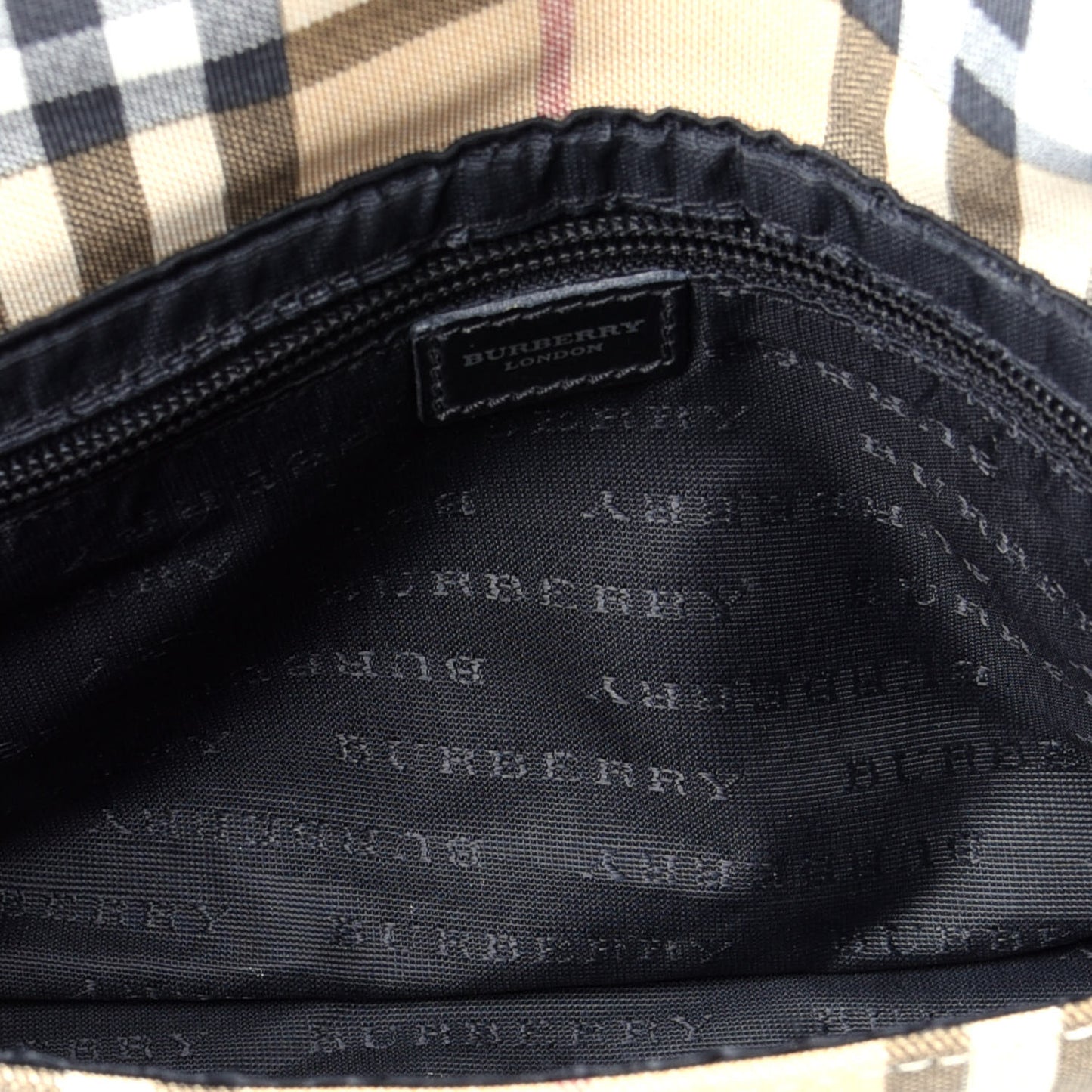 House Check Shoulder Bag Black