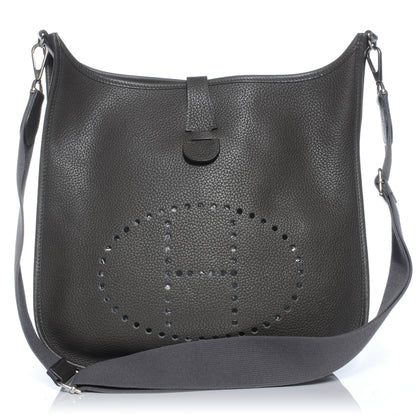 Hermes Taurillon Clemence Evelyne III GM Graphite 1 of 7