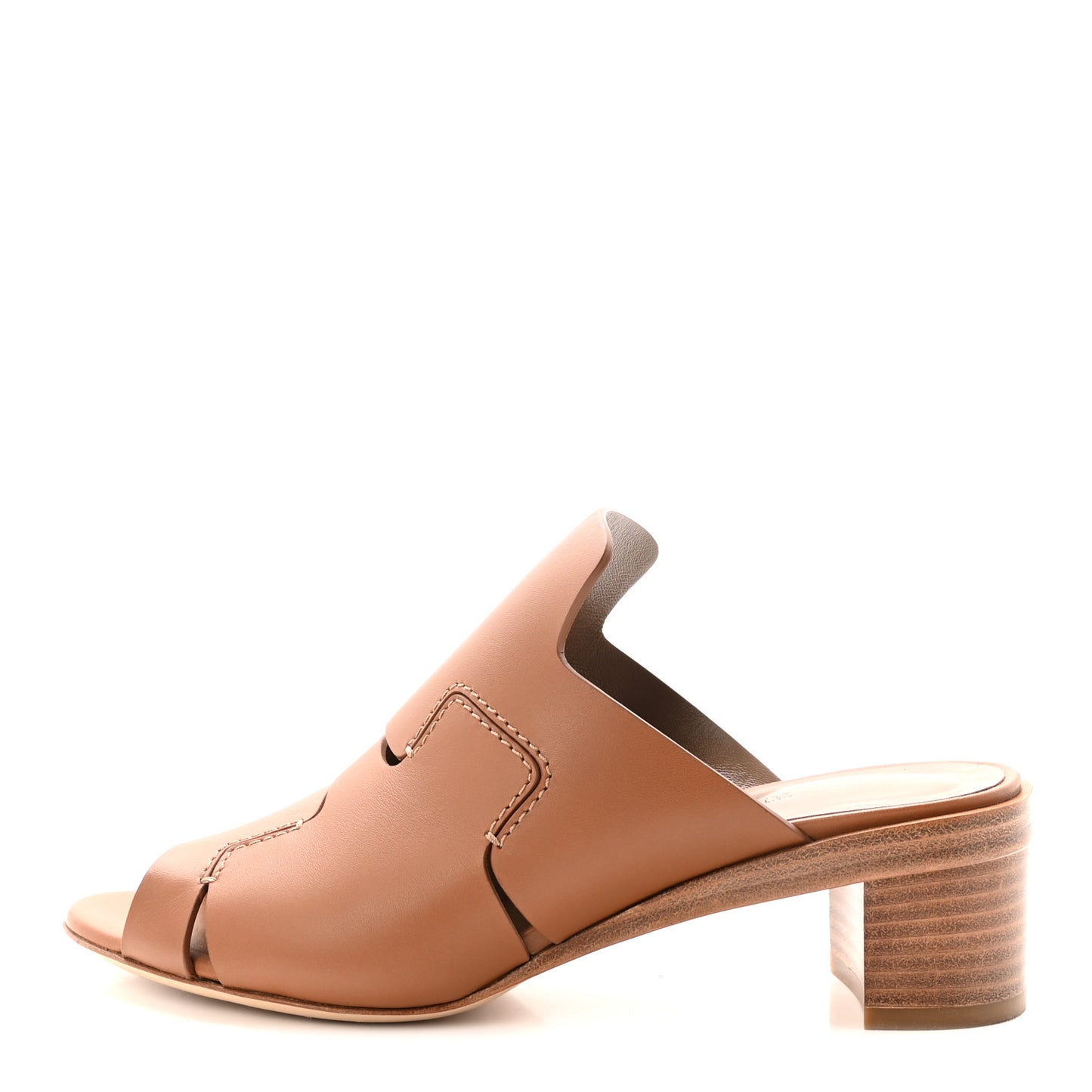 Calfskin Right Mules 36 Palissandre