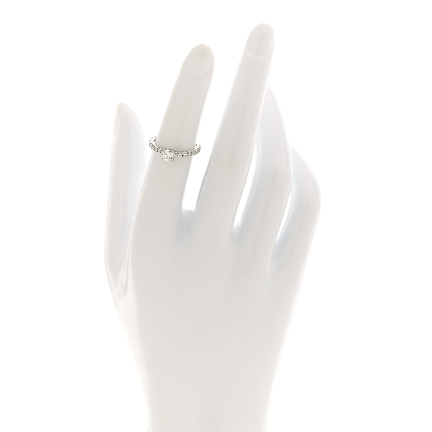 Cartier Platinum Diamond .32ct Etincelle De Cartier Solitaire Engagement Ring 48 4.5 2 of 5