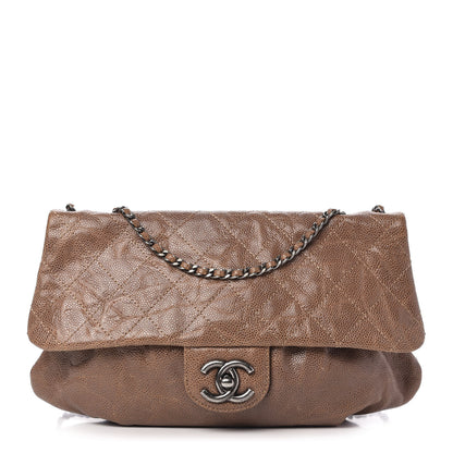 Chanel Caviar Quilted Medium Elastic Flap Brown 1 of 10