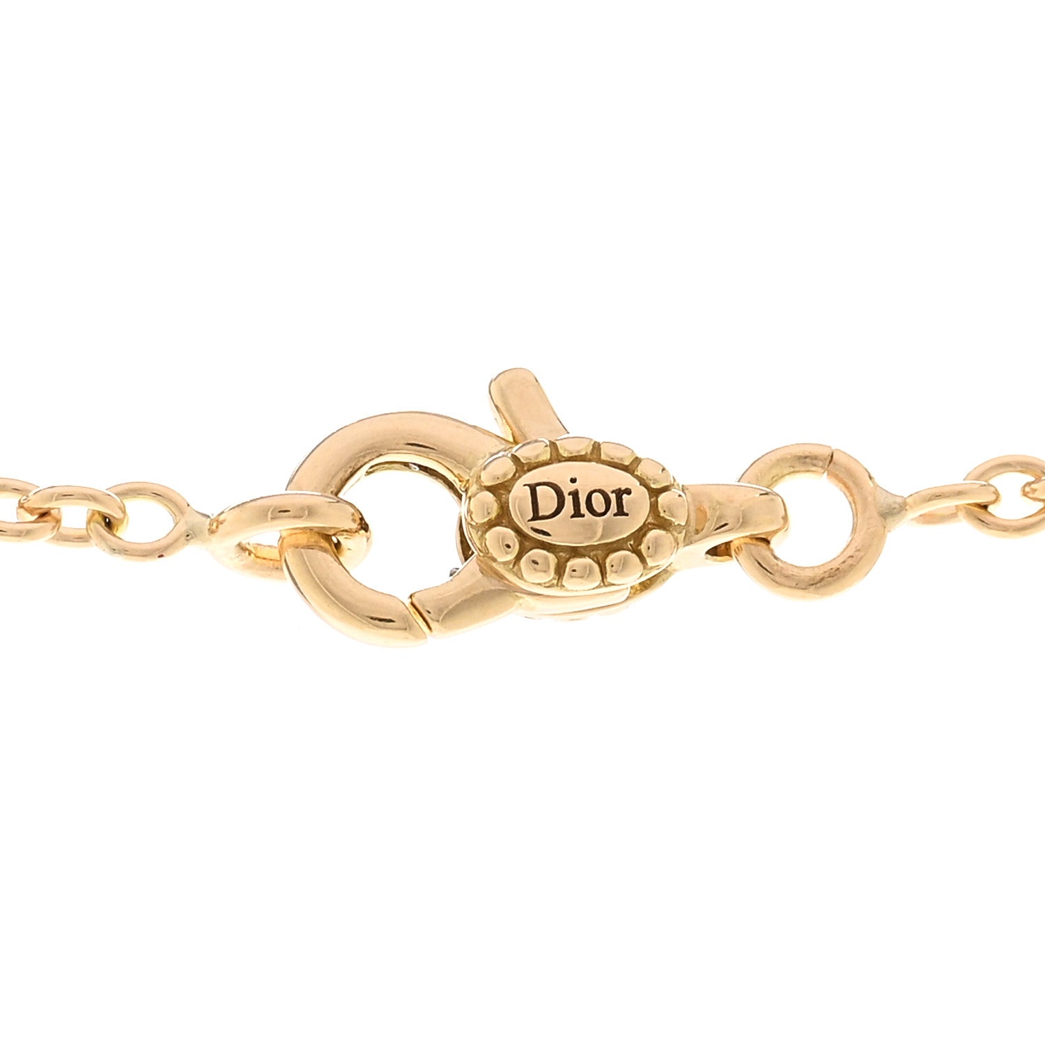 Christian Dior 18K Yellow Gold Diamond Mother of Pearl Rose Des Vents Medallion Necklace 5 of 6