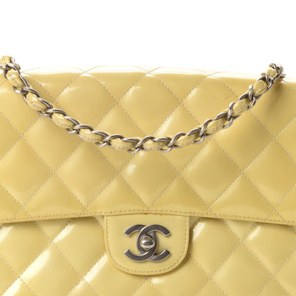 Chanel Patent Quilted Medium Single Flap Yellow 10 of 10