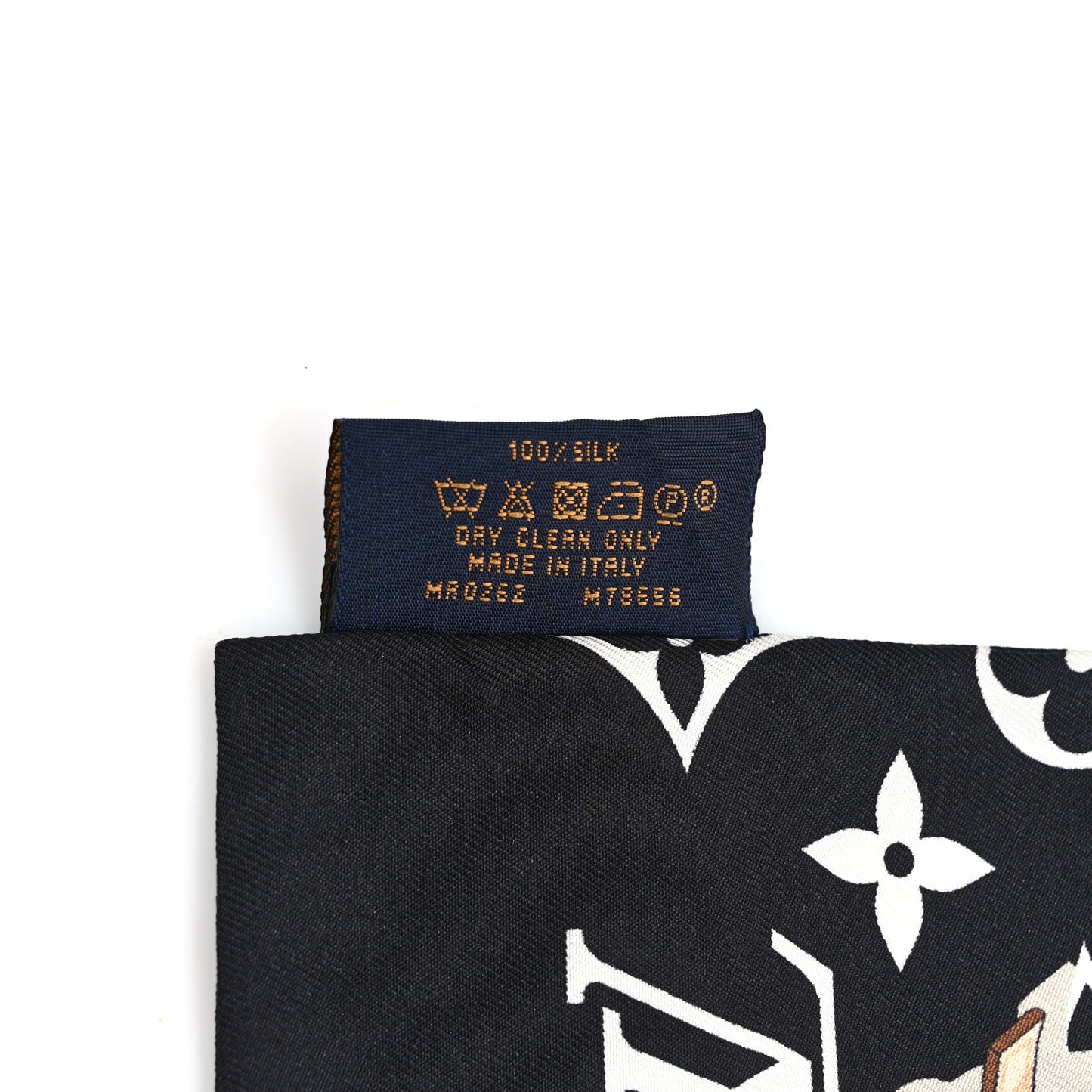 Silk Monogram Confidential Bandeau Black
