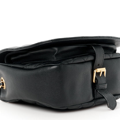Chanel Grained Calfskin Quilted Messenger Flap Black 9 of 10