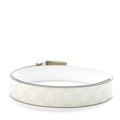 Gucci GG Supreme Monogram Reversible Belt 85 34 White 2 of 4