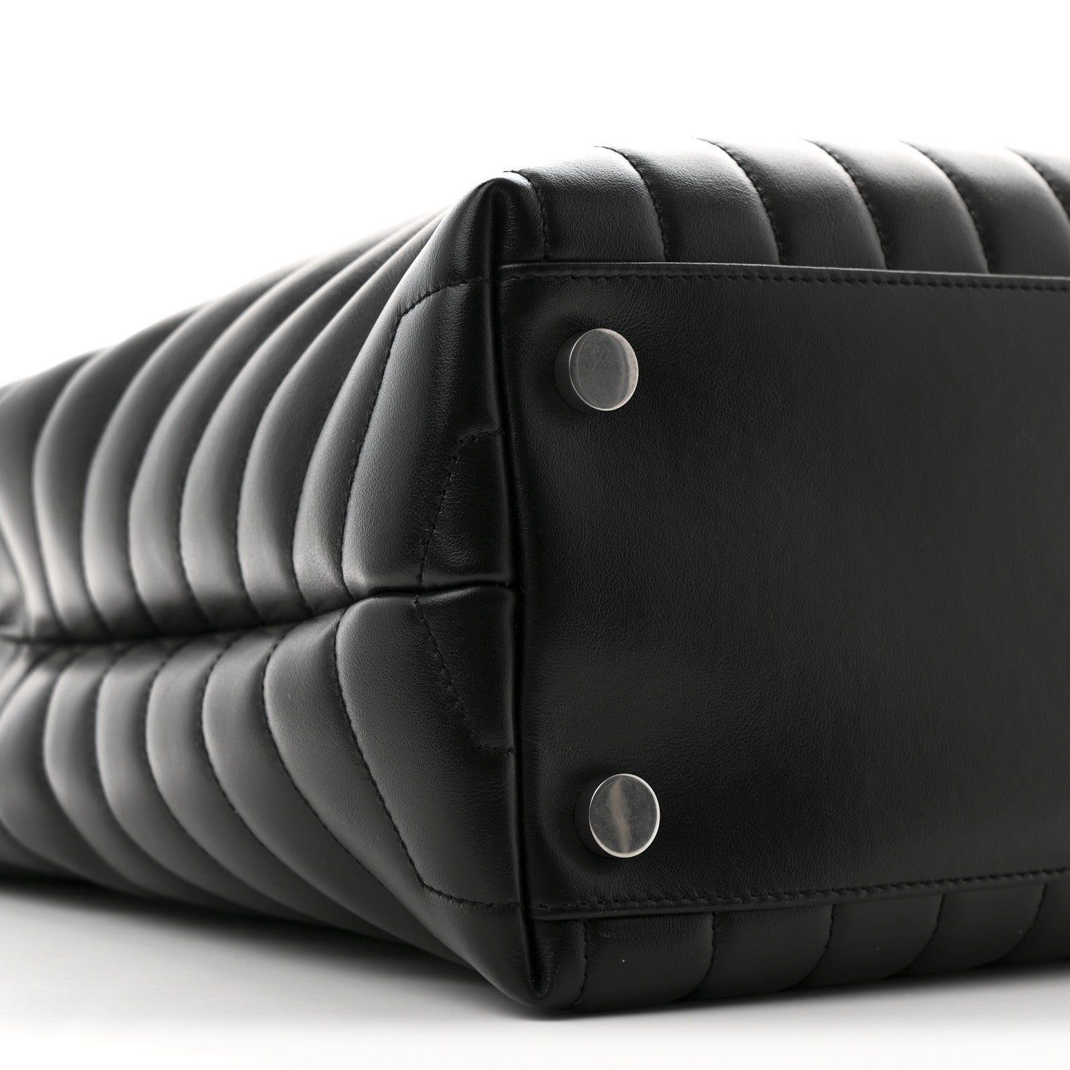 Saint Laurent Calfskin Y Quilted Monogram Large Loulou Shopper Black 10 of 11