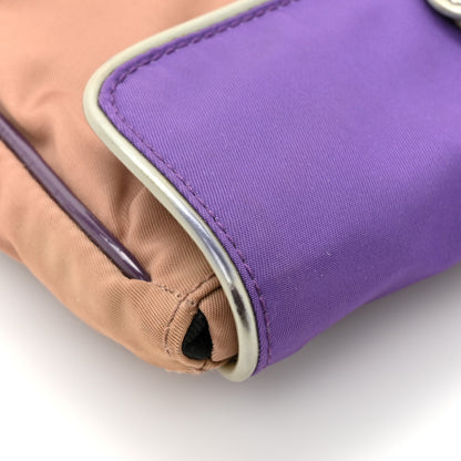 Prada Nylon Vernice Belt Bag Purple Beige Black 11 of 12