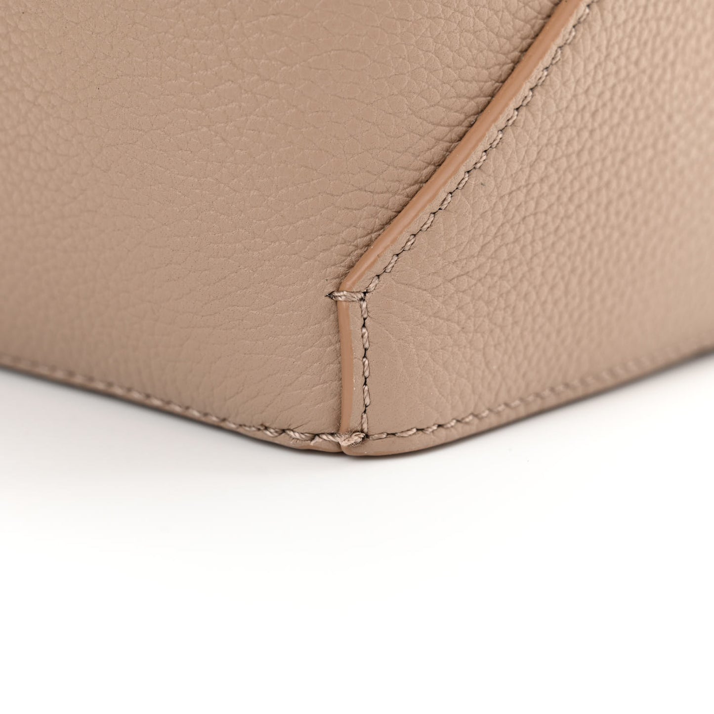 Grained Calfskin Small Puzzle Edge Bag Sand