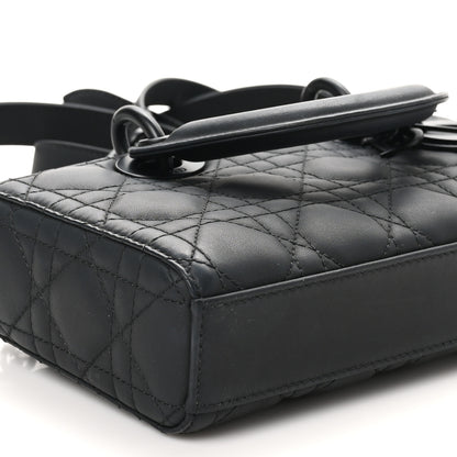 Christian Dior Ultra Matte Calfskin Cannage Medium Lady D-Joy Black 8 of 9