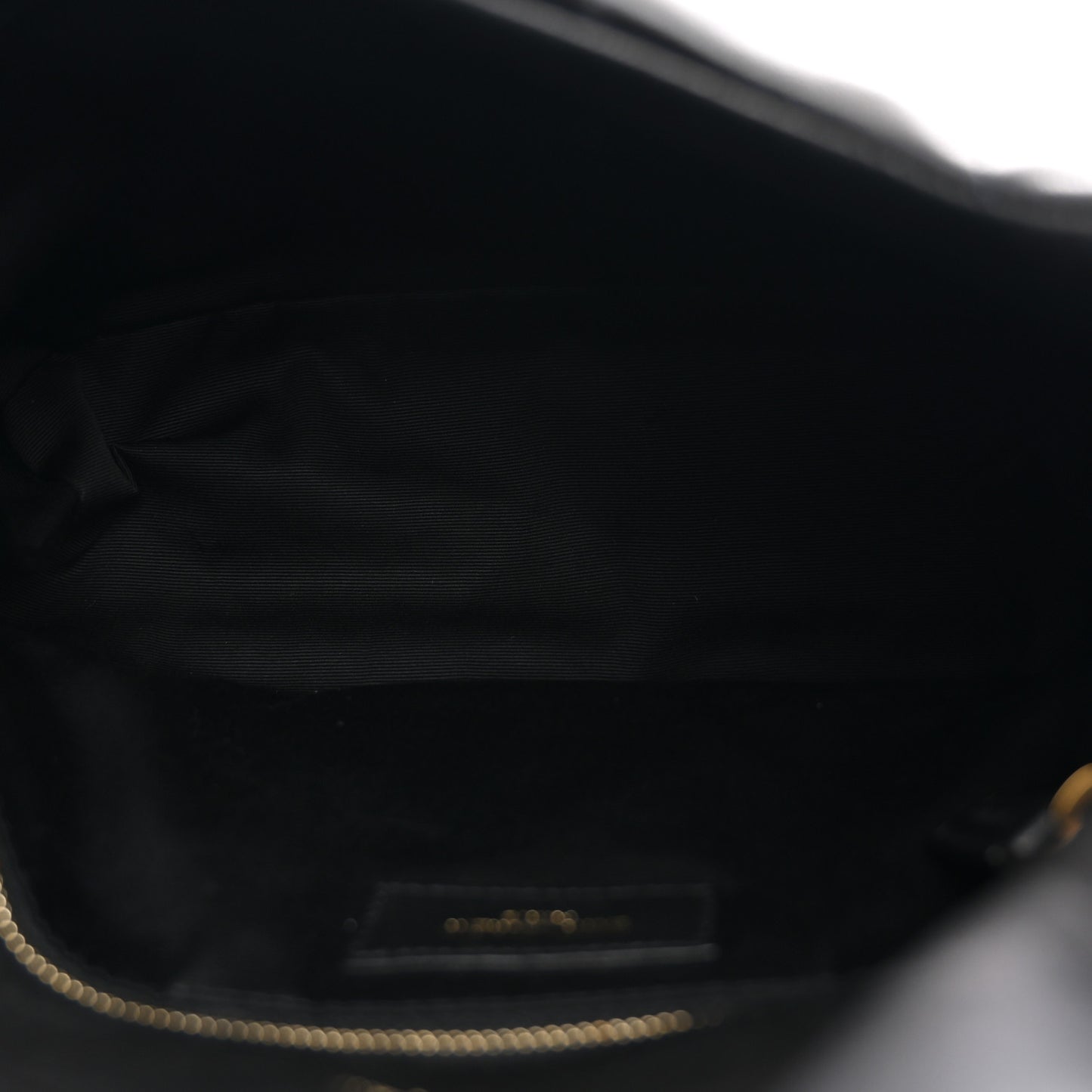 Lambskin Quilted Small Loulou Puffer Monogram Chain Satchel Black