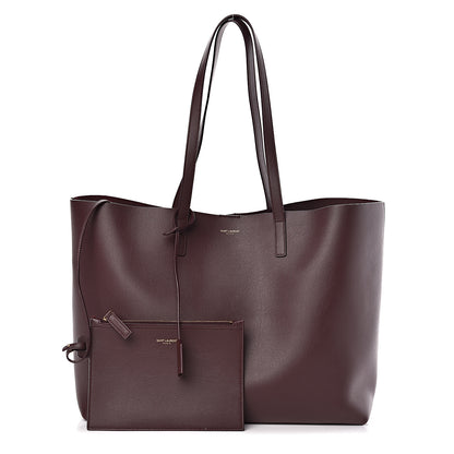 Saint Laurent Calfskin Large Shopping Tote Bordeaux 1 of 11