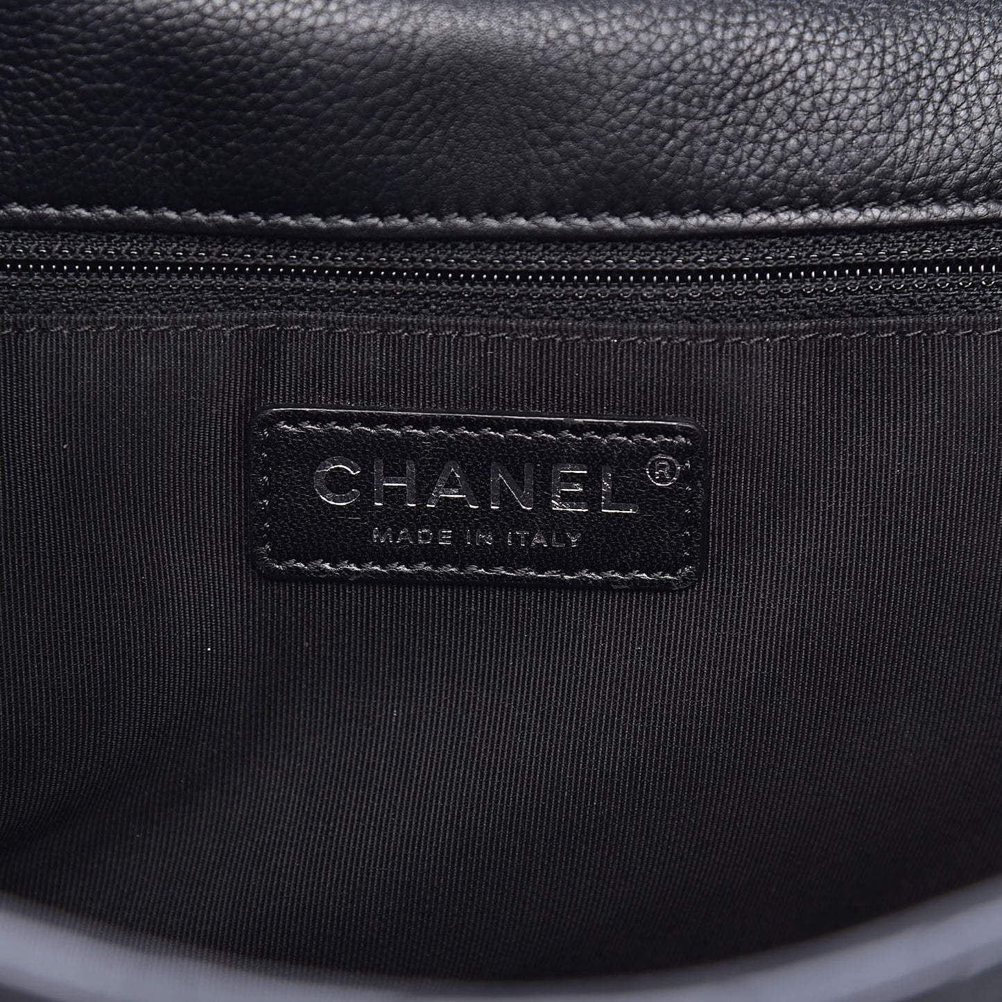 Calfskin Quilted Medium Frame In Chain Flap Black