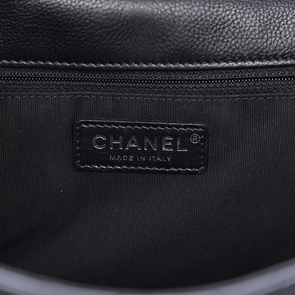Chanel Calfskin Quilted Medium Frame In Chain Flap Black 6 of 12