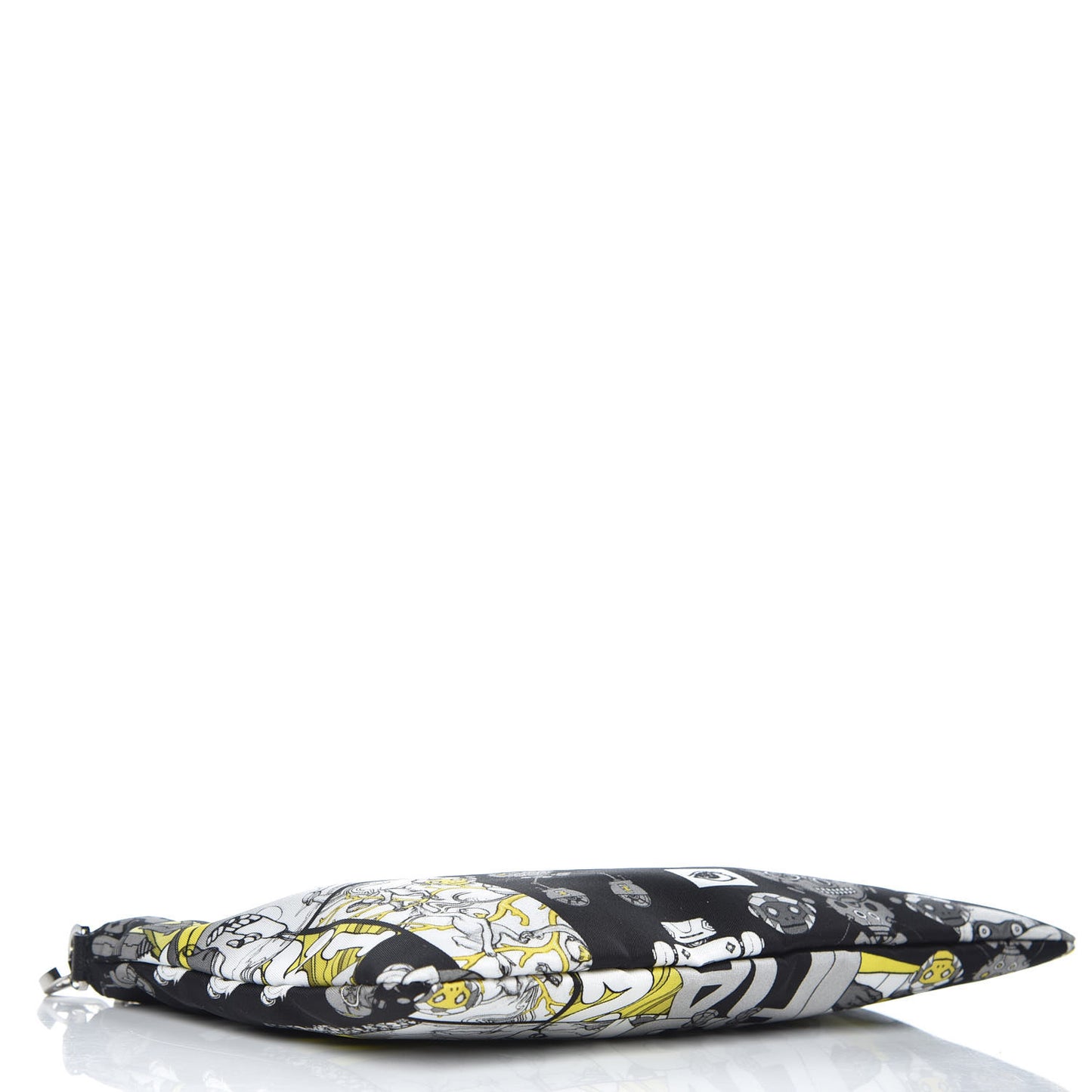 X JAMES JEAN Tessuto Nylon Robot Monkey Wristlet Pouch Black