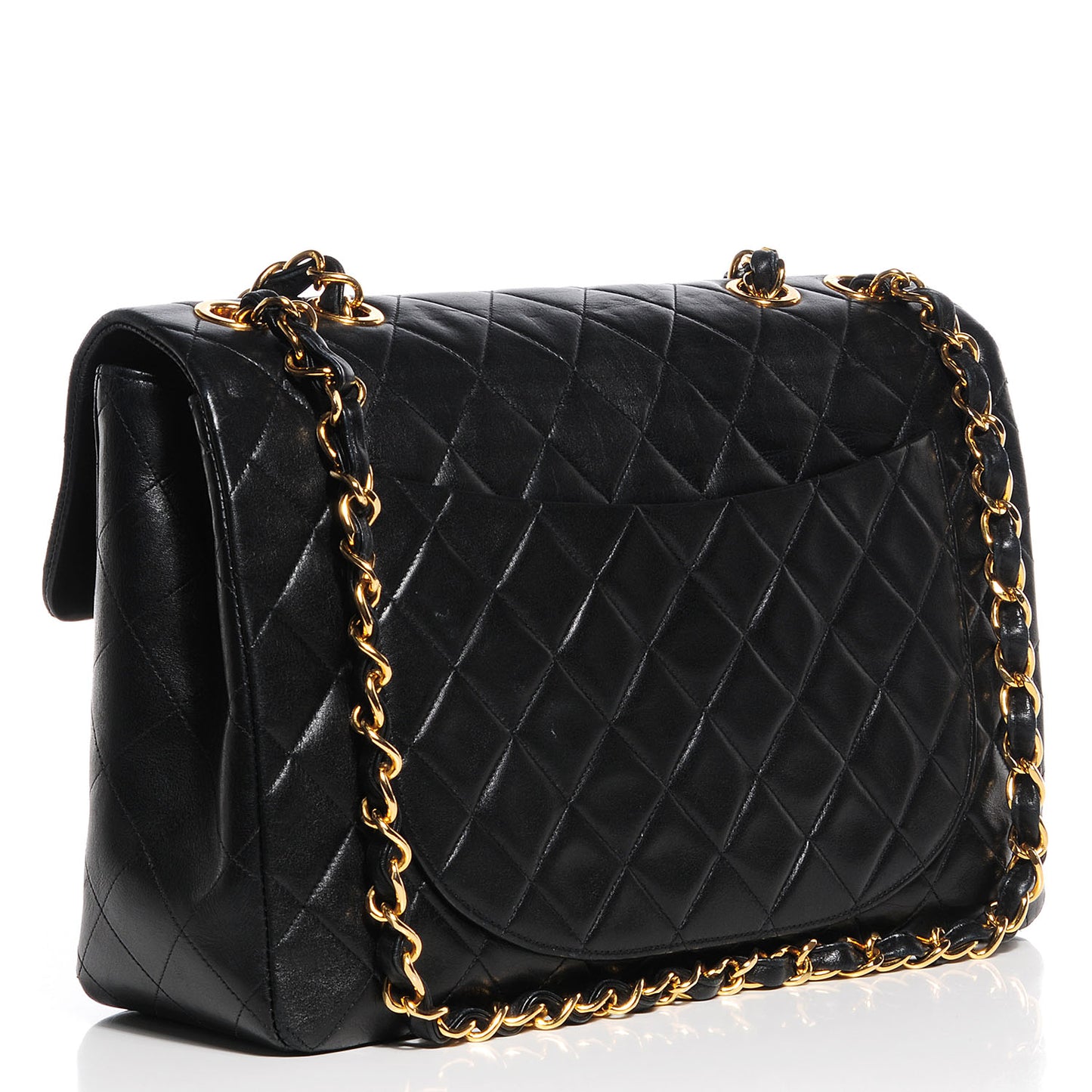 Lambskin XL Jumbo Flap Black