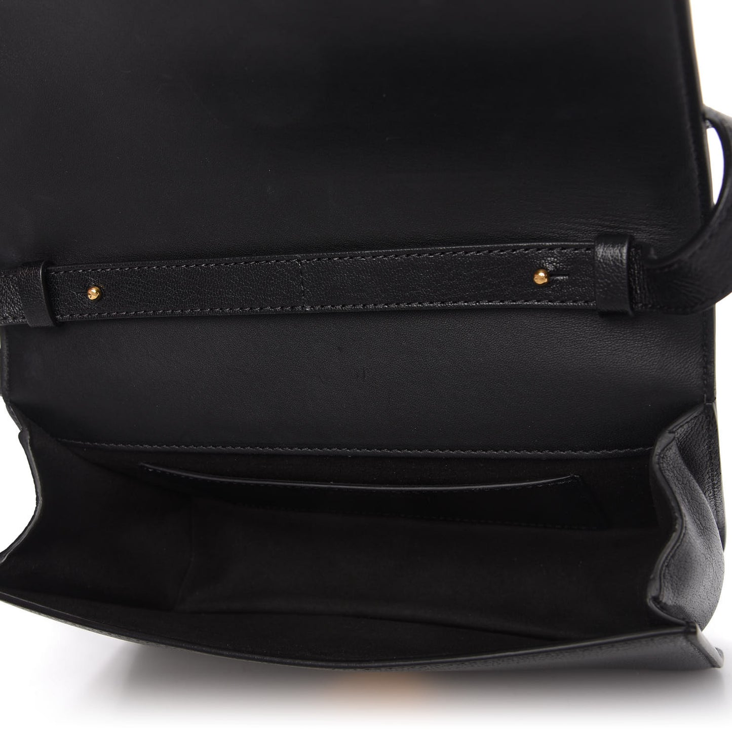 Goatskin Infinity Flap Bag Black