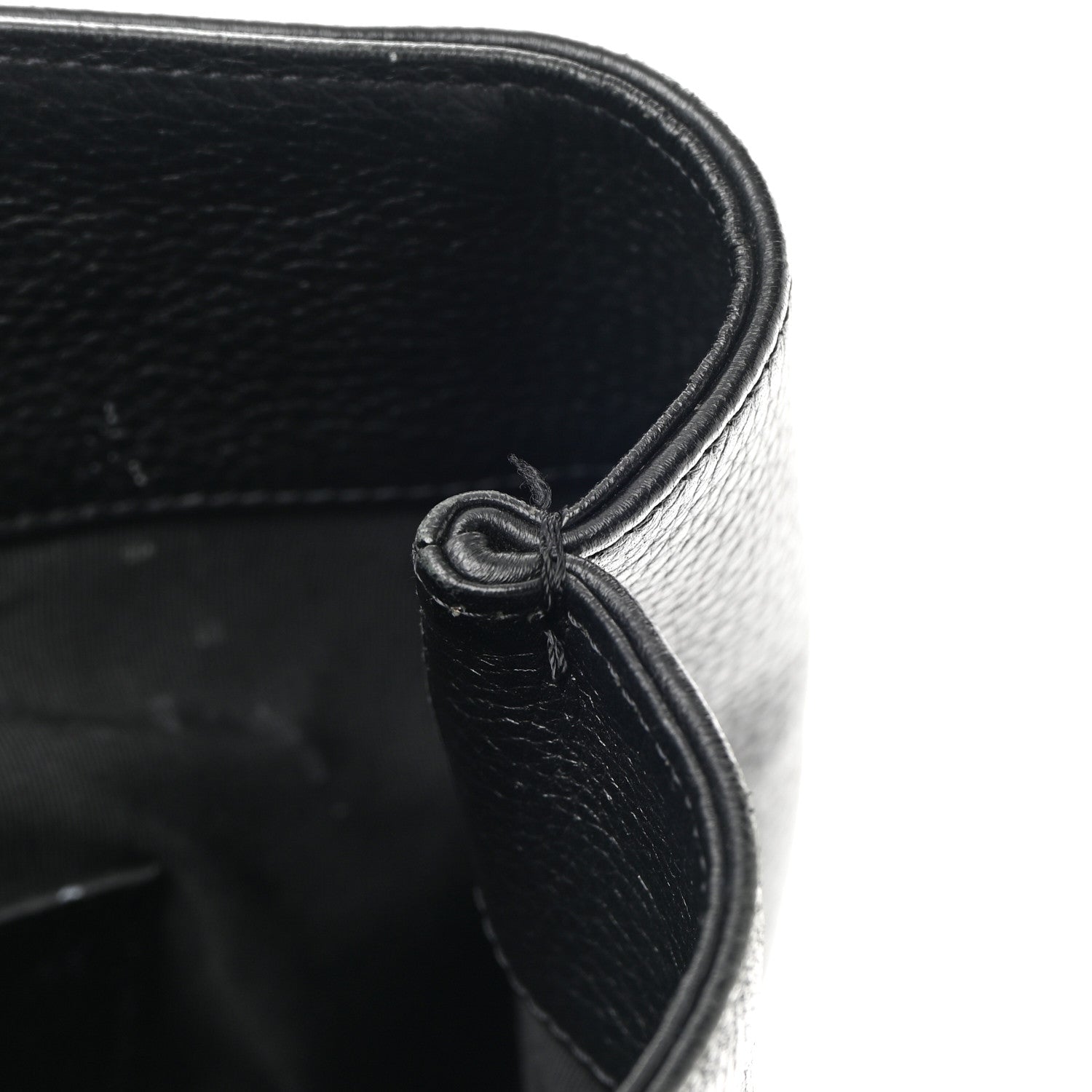 Chanel Deerskin Stitched Medium CC Shopping Tote Black 12 of 16