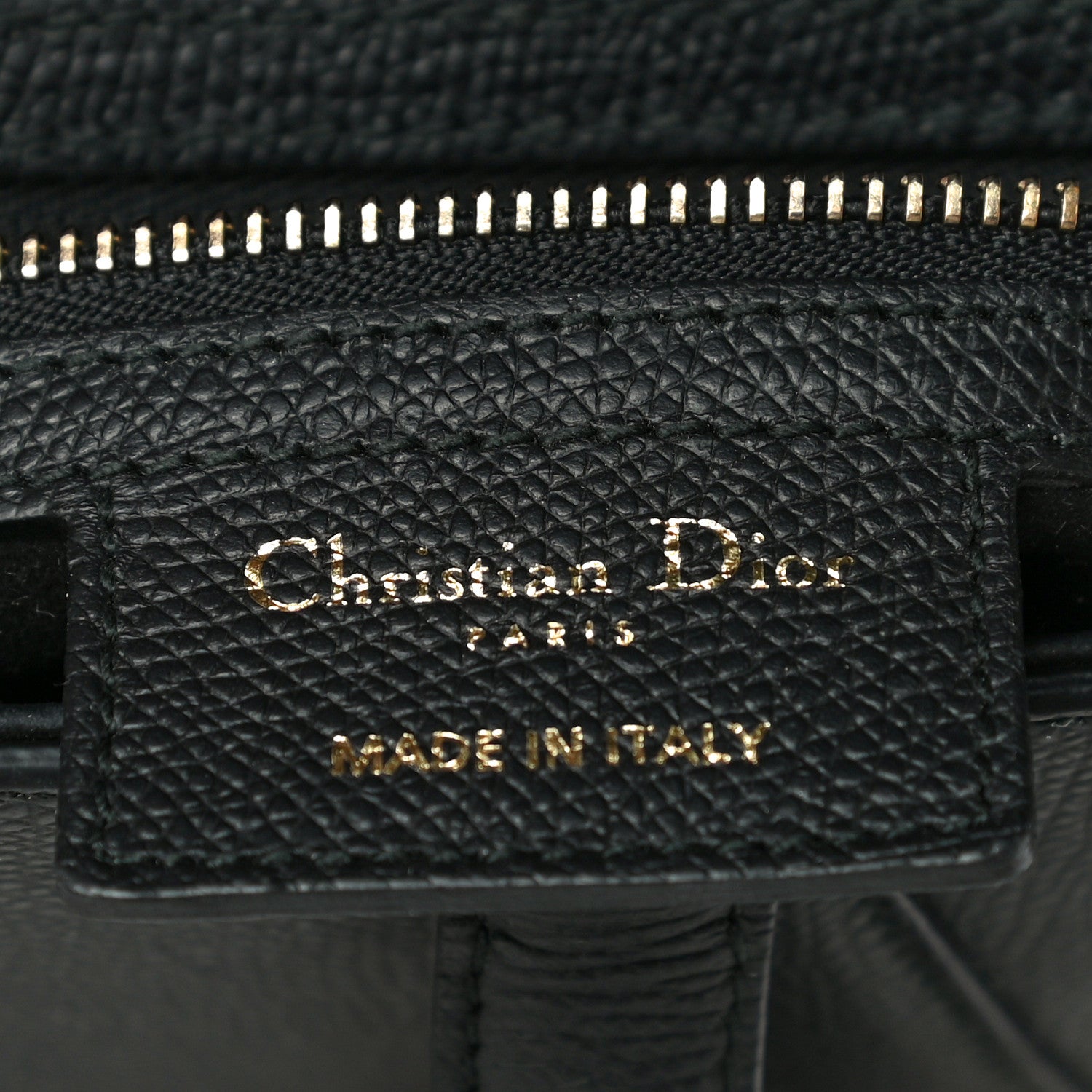 Christian Dior Grained Calfskin Saddle Bag Black 6 of 17