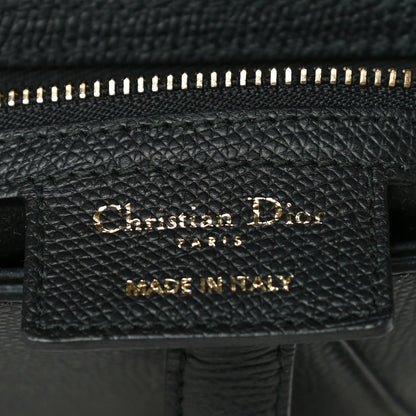 Christian Dior Grained Calfskin Saddle Bag Black 6 of 17